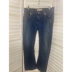 Vtg Levi's 504 Womens Slouch Straight Jeans Blue Denim 5-Pocket Stretch Sz 11M